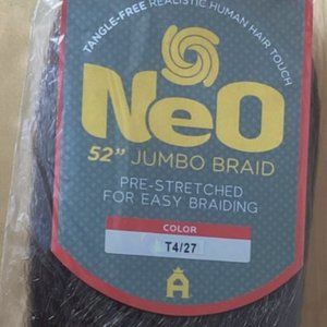 Unopened Neo 52" Pre-Stretched For Easy Braiding Color T4/27